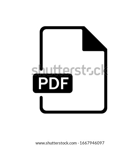 Pdf outline icon isolated. Symbol, logo illustration for mobile concept and web design.