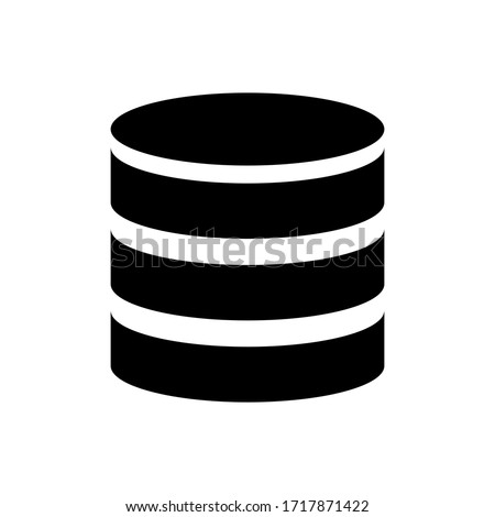 Database outline icon. Symbol, logo illustration for mobile concept and web design.