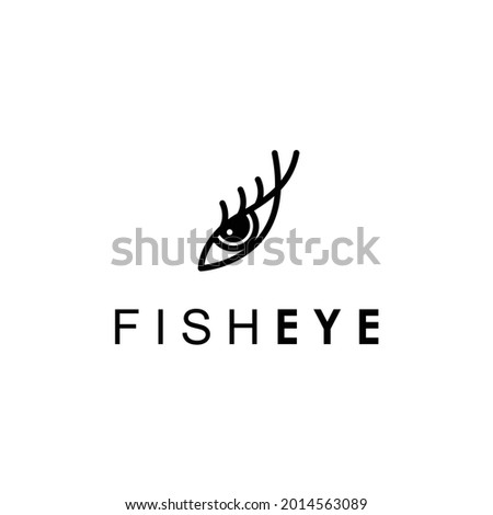 fish eye with long lash beauty and fashion photography logo design