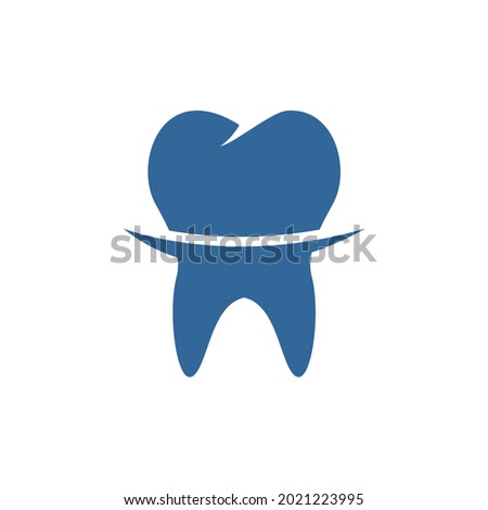 blue smile tooth dentist health care medical logo design