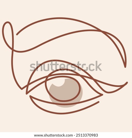 Beautiful eyes of women one line drawing. Beautiful eyes of women single line illustration. Women's eyes minimalist line art