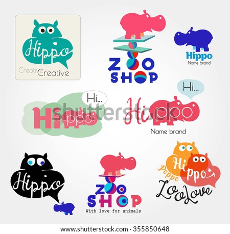 Vector Images Illustrations And Cliparts Hippo Logo Animal Logo