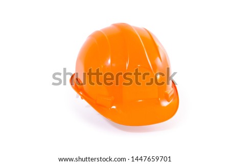security green helmet for civil protection isolated on white background Foto stock © 