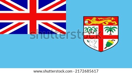 Fiji flag, wall and background. - image Zdjęcia stock © 