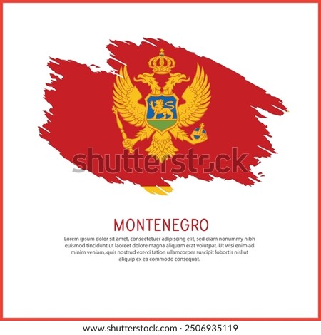 a poster with the word Montenegro be  on it