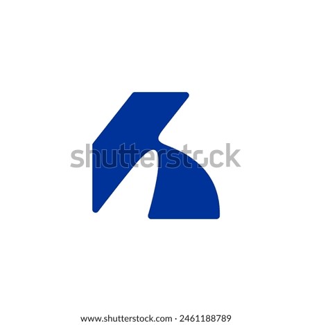 simple letter H logo, letter K vector icon