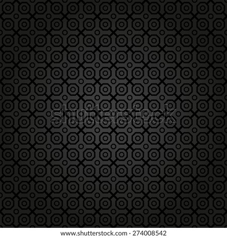 Geometric fine abstract  pattern with black octagons. Seamless modern texture for wallpapers and backgrounds