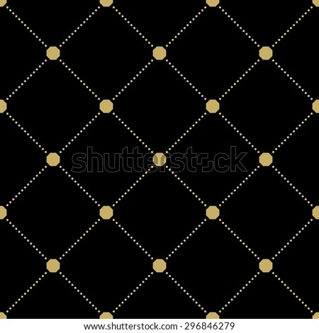 Geometric repeating  ornament. Seamless abstract modern texture with diagonal golden dots for wallpapers and background