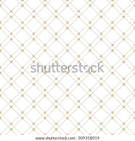 Geometric repeating  ornament with diagonal golden  dots. Seamless abstract bright modern texture for wallpapers and backgrounds