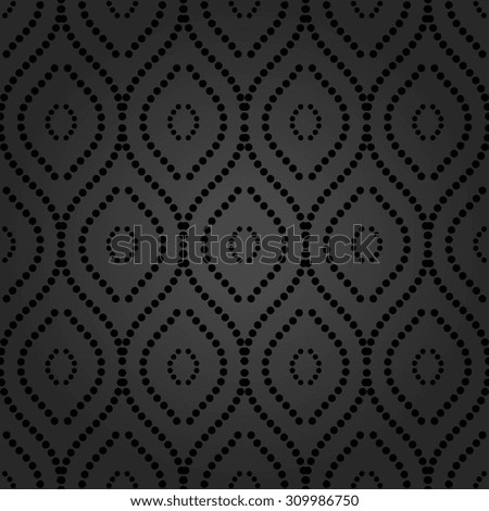Geometric ornament. Seamless  background. Abstract repeating vertical dotted waves