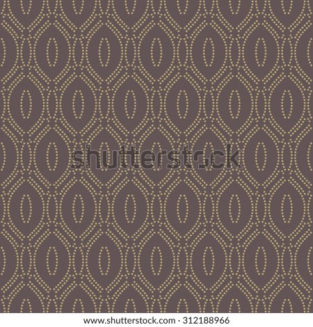 Pattern with seamless  ornament. Modern stylish background with golden vertical dotted waves