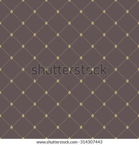 Geometric repeating  ornament with golden diagonal dots. Seamless abstract modern texture for wallpapers and backgrounds