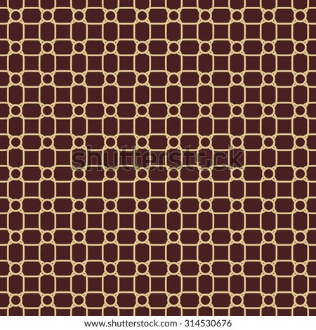 Fine geometric  colorful pattern with golden oriental elements. Seamless grill for wallpapers and backgrounds