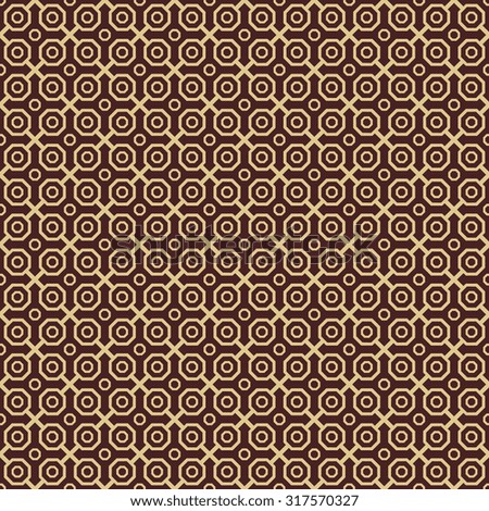 Geometric fine abstract  colored background. Seamless modern pattern. Brown and golden colors