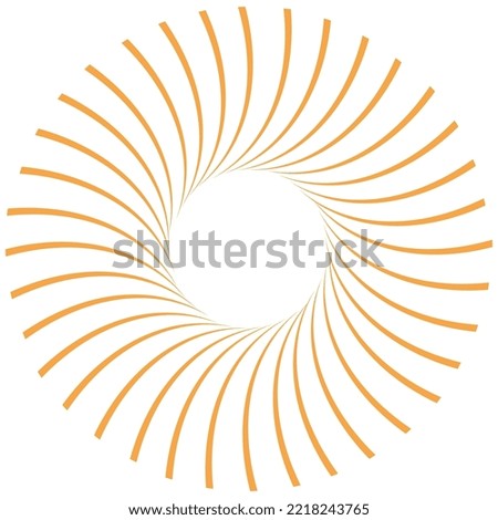 Orange swirling rotor blades isolated on white background. Vector clipart. Foto d'archivio © 
