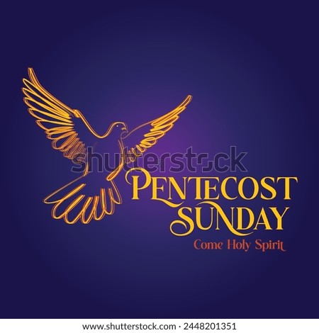 Pentecost Sunday logo vector illustratiom