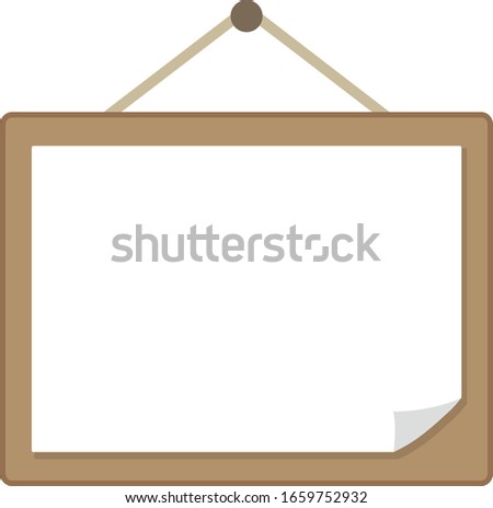 paper on a bulletin board isolated vector illustration Foto stock © 