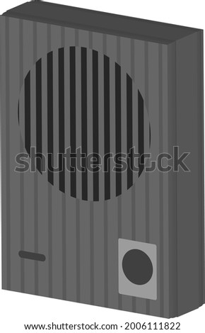 Door intercom isolated vector illustration.