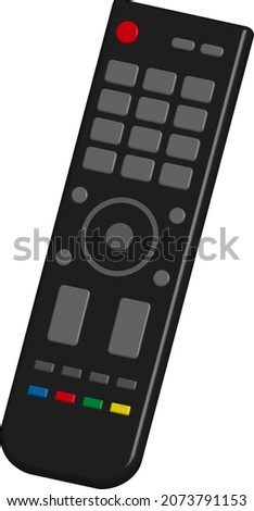 TV remote controller isolated vector illustration.
