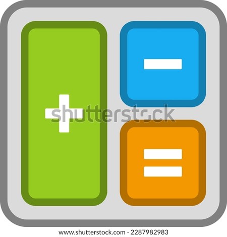 A calculator isolated vector icon.