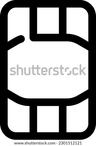 IC chip isolated vector icon.