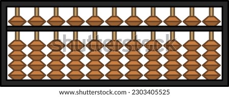 An abacus isolated vector illustration.