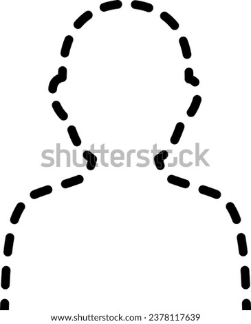 Dotted Line in the Shape of a Person