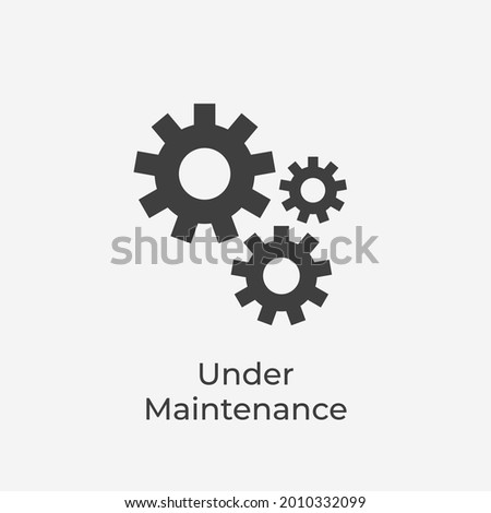 Under maintenance icon vector with grey background. suitable for web design, and etc.