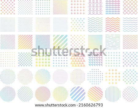 Various gradient colored geometric pattern icon set