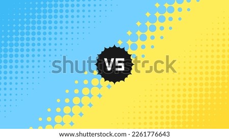 Battle background divided diagonally into two colors, light blue and yellow