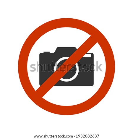 NO Camera Do Not Take Photos Pictures Sign Symbol Vector