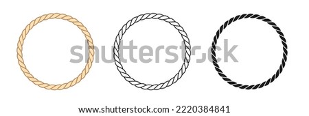 Circle Rope Pattern Frame Border Background Vector Illustration