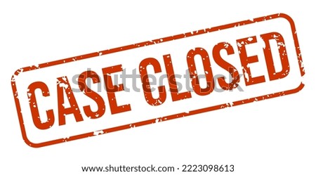 Case Closed Sign Stamp Label Text Vector Illustration