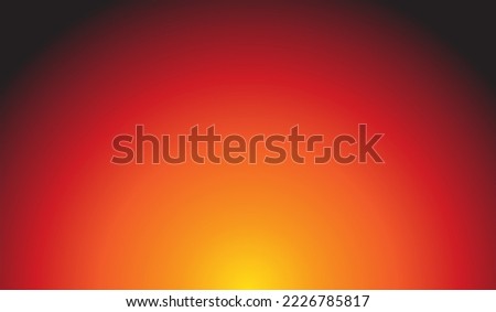 Gradient Background Yellow Orange Red Dark Black Sun Fire Color Vector Illustration