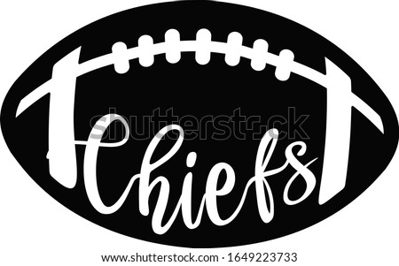 Chiefs football on white background. vector