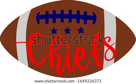 Chiefs football on white back ground vector-eps