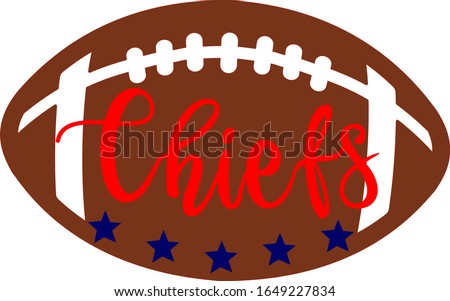 Chiefs football on white back ground vector