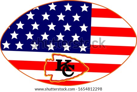 american flag football ball vector 