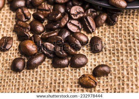 Coffee beans plate,dish,linen