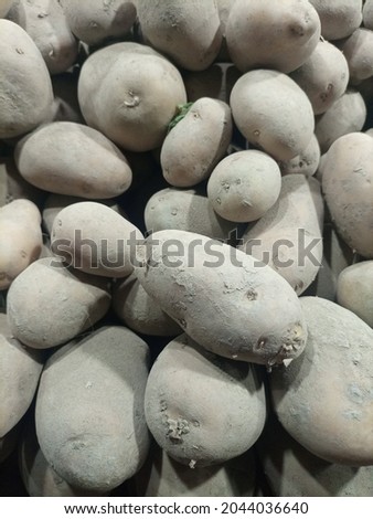 A heap of potatoes at a atall Stok fotoğraf © 