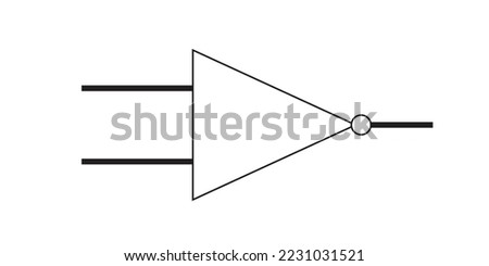 A nor logic gate illustration - Concept of truth table - vector , icon