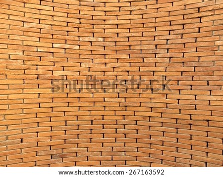 Background of brick wall lay in cruve style