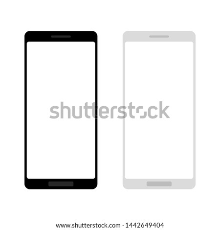 mockup blank screen smart phone illustration vector.