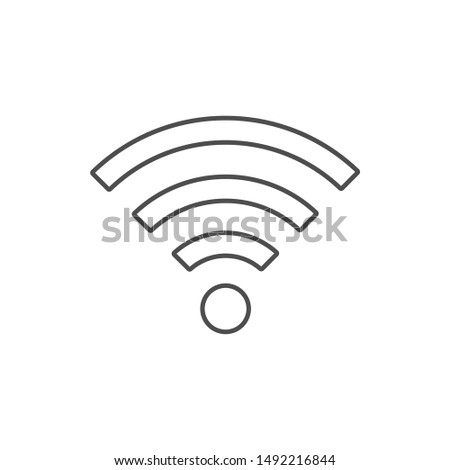 wifi or wireless icon,internet network storke outline icon illustration vector