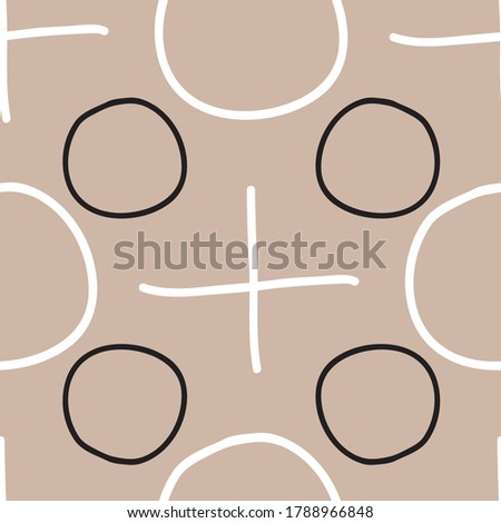 positive marks black and white letters on tan background seamless background pattern vector surface design