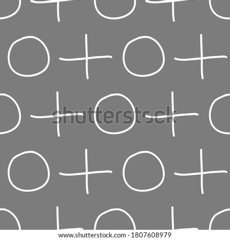 Oh Plus white on grey seamless background pattern vector surface design