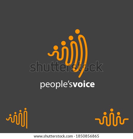 People Voice concept symbol in soundwave shape