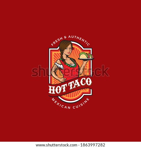 Hot Taco vector illustration for food business identity, print, or any other purpose