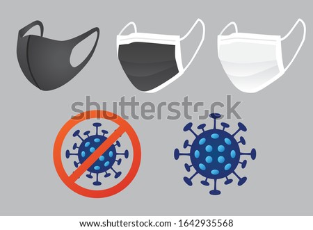 Coronavirus mask, Protective medical masks Various respirators for health care, Air pollution, Mask Vector, Doctor Mask, Coronavirus in China, Face mask protection, Covid-19, Flu, PM 2.5