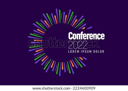 Modern Abstract Colorful Conference Logo Template for Your Event or Conference. Modern Colorful Logo Template Ready For Use, Modern Initial Logo
